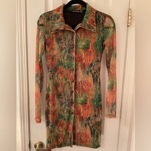 PrettyLittleThing Multicolor Patterned Dress